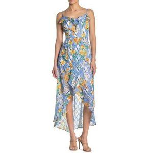 Kensie 6 Blue Multi Floral Burnout Dress NWT 1F41